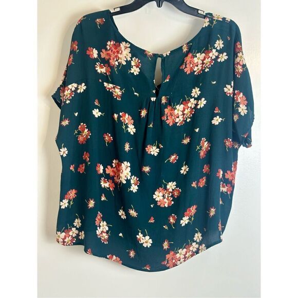 Madewell green floral short sleeve top size M - Picture 5 of 5